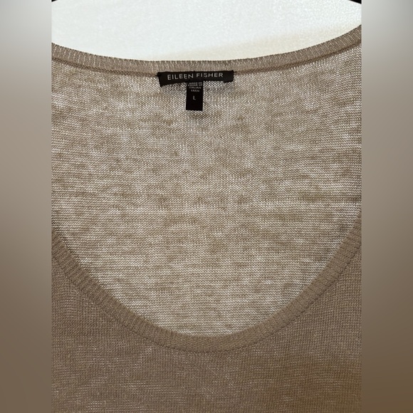 Eileen Fisher Linen/Silk Sleeveless Layered Dress - Picture 7 of 8